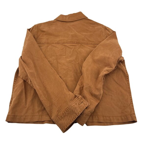 Nicole Miller Womens Brown Button-Up Jacket Size L Lyocell & Cotton - Picture 5 of 5